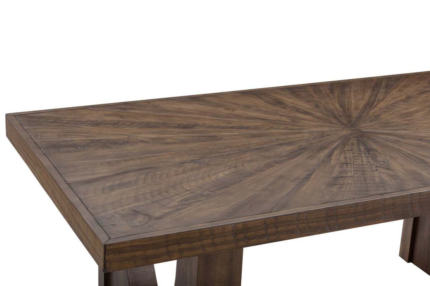 Table de salle à manger Sol de Kort &amp; Co. avec base piédestal, 78 po - brune