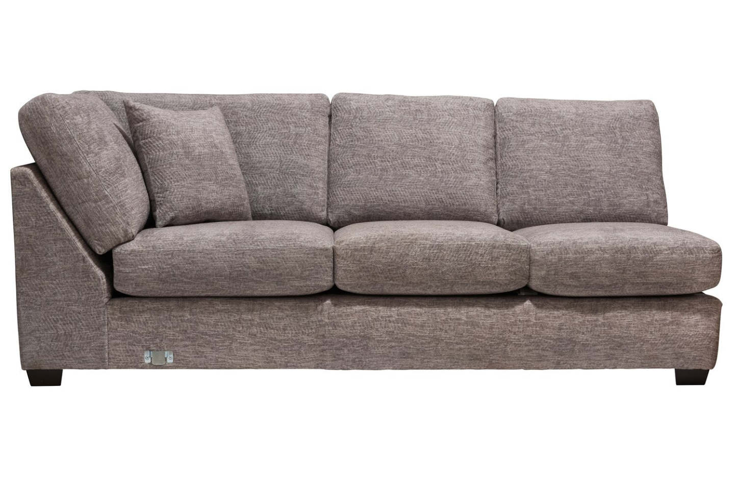 Sofa sectionnel de droite Luxe 3 pièces fabriqué au Canada en tissu avec coussins amovibles - gris colombe Zaftig