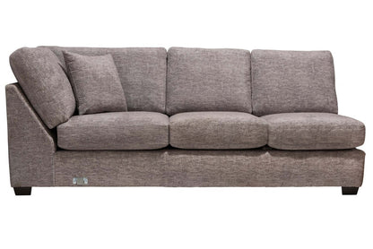 Sofa sectionnel de droite Luxe 3 pièces fabriqué au Canada en tissu avec coussins amovibles - gris colombe Zaftig