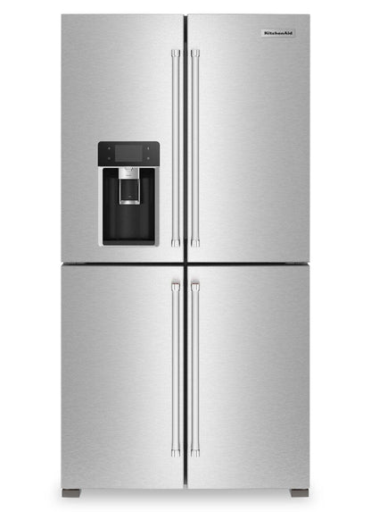 Réfrigérateur à 4 portes KitchenAid de 36 po et de 19,4 pi3 de profondeur comptoir - acier inoxydable - KRQC736RPS | Réfrigérateur à 4 portes KitchenAid de 36 po et de 19,4 pi3 de profondeur comptoir - acier inoxydable - KRQC736RPS | KRQC736S