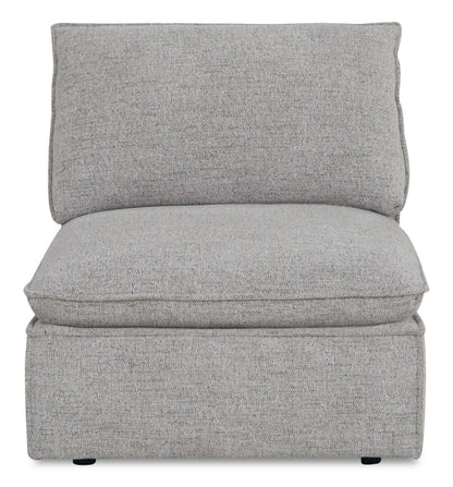 Fusion Modular 8-Piece Silver Grey Chenille Fabric Sectional with Removable Feather Down Back Cushions | Canapé sectionnel modulaire Fusion 8 pièces en tissu de chenille gris argenté avec coussins de dossier amovibles en duvet et plumes