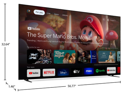 Sony 65 Bravia 8 OLED 4K UHD Smart Google TV (K65XR80) - Modèle 2024 | Téléviseur intelligent DELO Sony Bravia 8 UHD 4K de 65 po avec Google TVMC (K65XR80) - modèle 2024