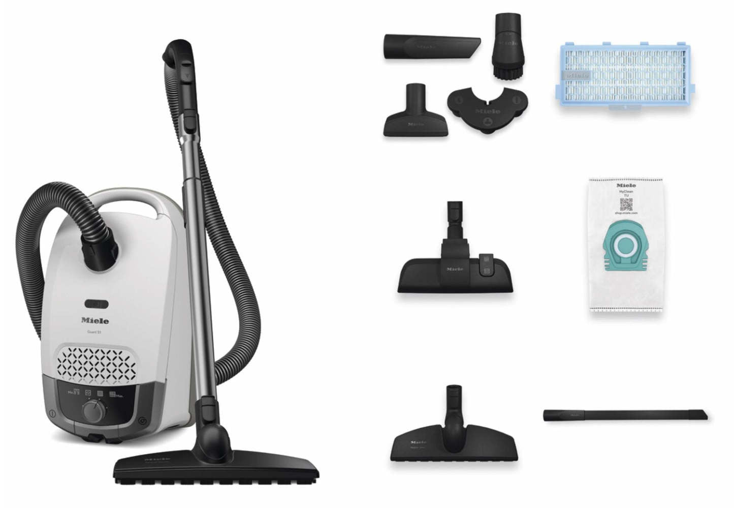 Aspirateur-traîneau Miele Guard S1 Parquet Flex avec sac - blanc brillant - 41TRE034CDN