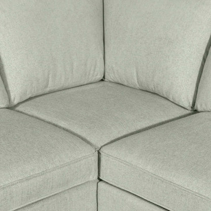 Scott Living Canapé-lit sectionnel Haven 3 pièces en tissu chenille - Bleu écume de mer | Canapé-lit sectionnel Haven de Scott Living 3 pièces en tissu chenille - bleu écume de mer