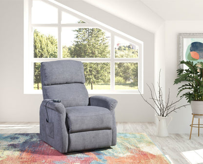 Fauteuil basculeur à inclinaison électrique Ruben de 32 po en tissu chenille - gris