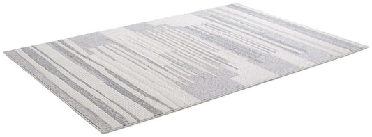 Tapis gris à carreaux Rhodes - 6'7 x 9'6 | Tapis Rhodes grise à motif à carreaux - 6 pi 7 po x 9 pi 6 po