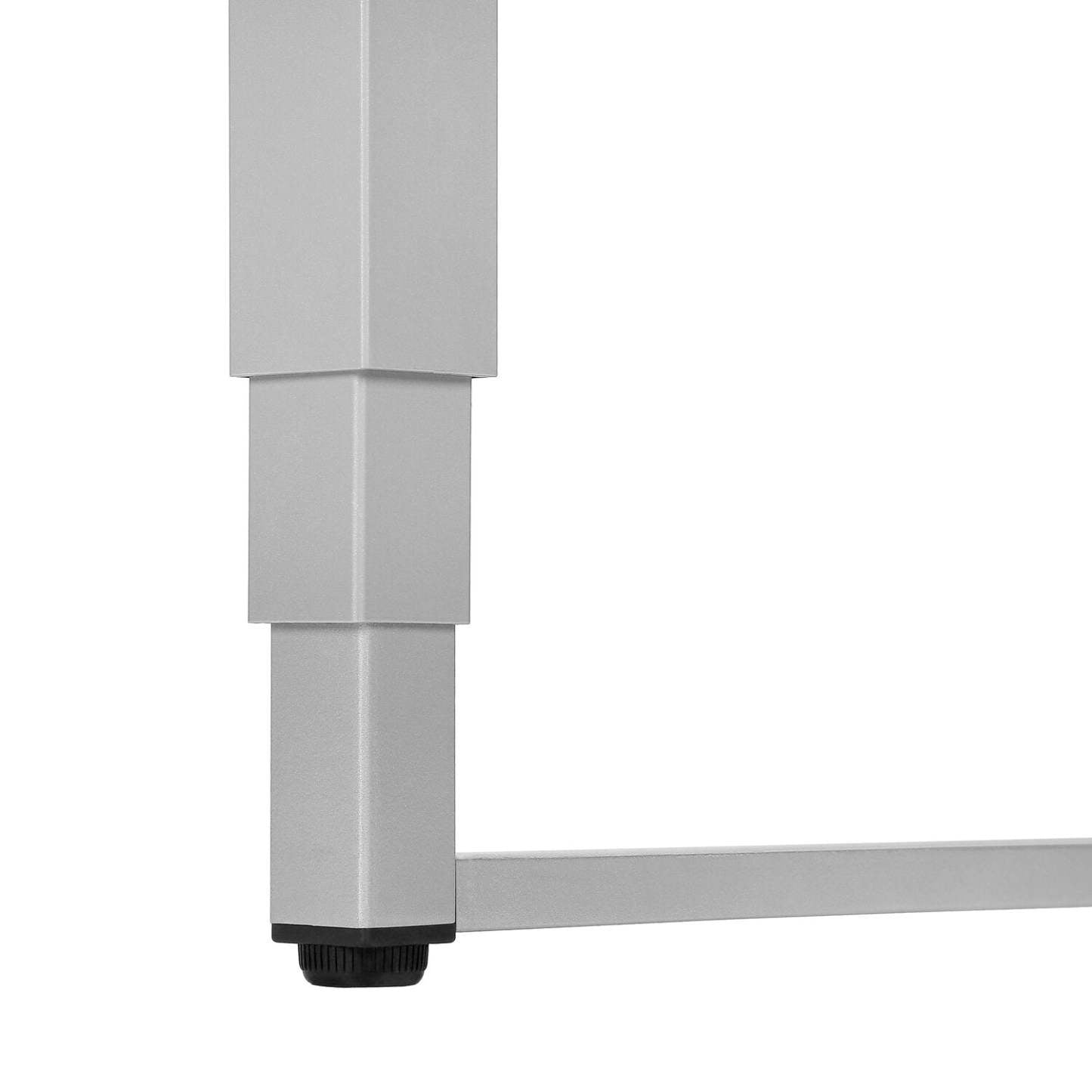 Bureau Kai de 47,25 po à hauteur réglable - noir et argenté