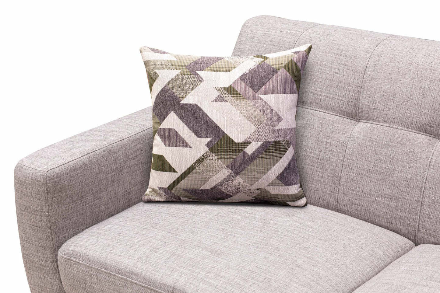 Sofa en tissu d’apparence lin Freeman 88 de Kort & Co. avec base en bois et coussins de dossier capitonnés - blanc colombe | Sofa Freeman Kort & Co. de 88 po en tissu d’apparence lin avec pattes en bois et coussins de dossier capitonnés - blanc colombe