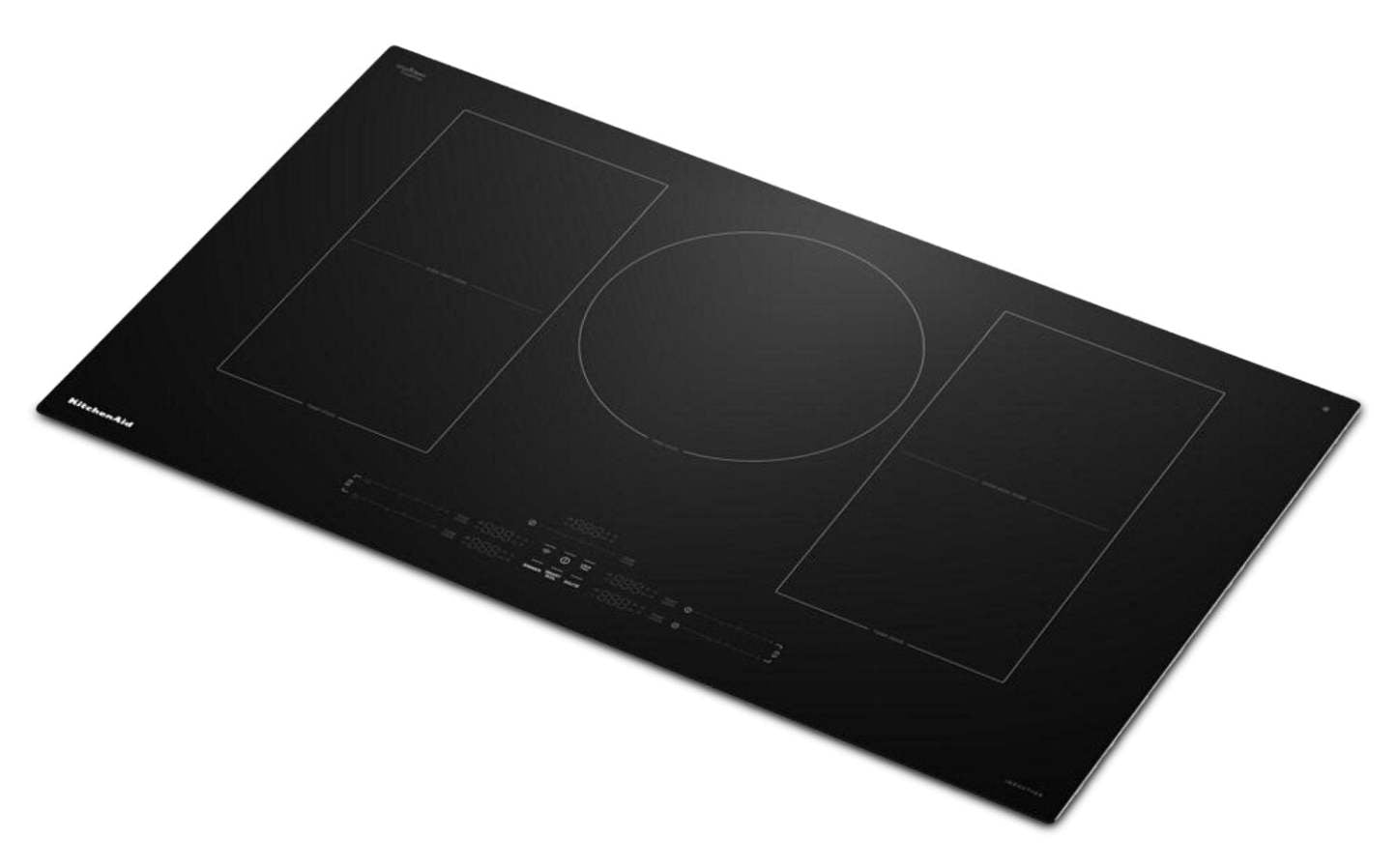Table de cuisson à induction KitchenAid 36 à 5 éléments - Acier inoxydable - KCIT736SBL | Plaque de cuisson à induction KitchenAid de 36 po à 5 éléments - acier inoxydable - KCIT736SBL