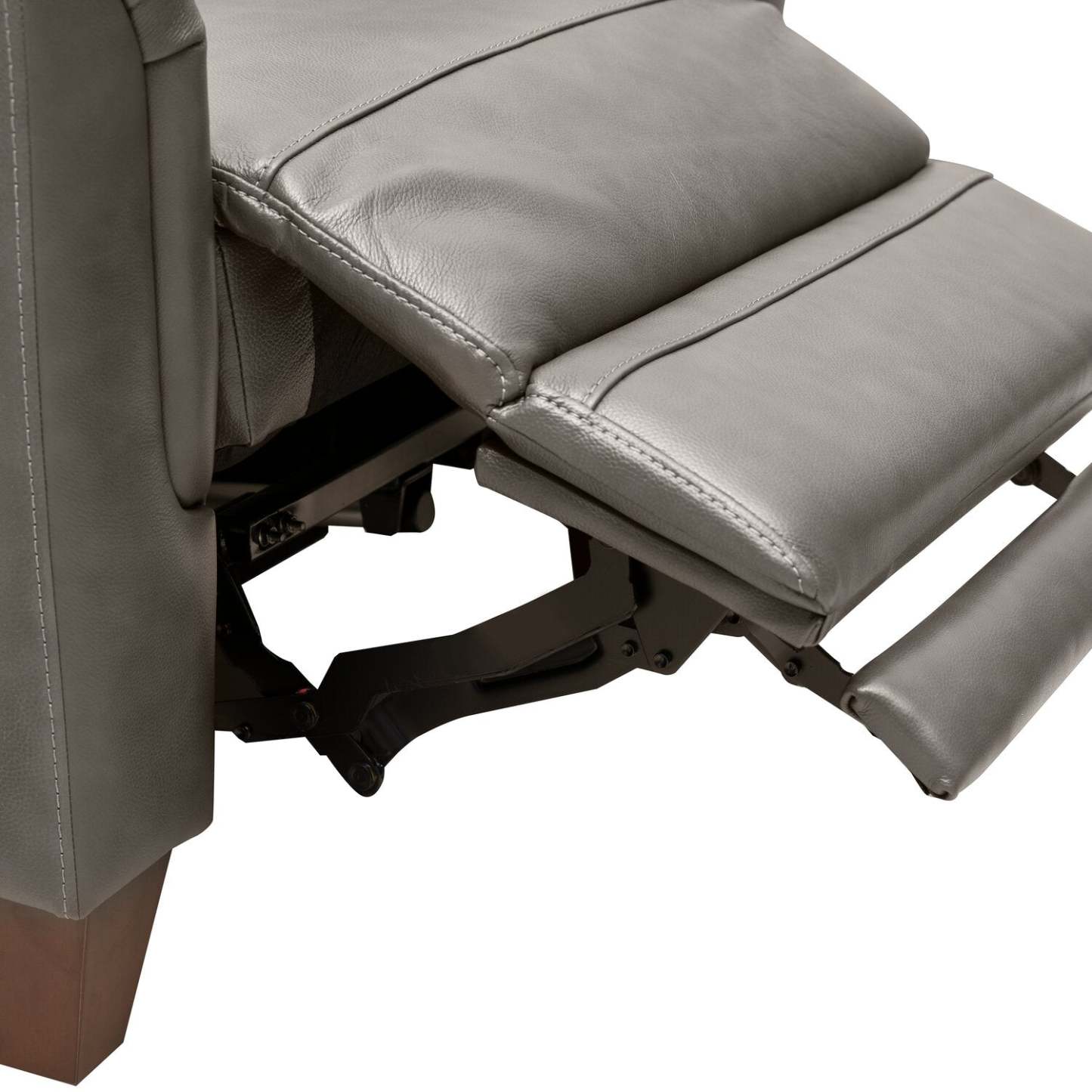 Bryce 35.5 Top-Grain Genuine Leather Power Reclining Chair with Power Headrest - Grey | Fauteuil à inclinaison électrique Bryce de 35,5 po en cuir véritable de qualité supérieure avec appuie-tête électrique - gris