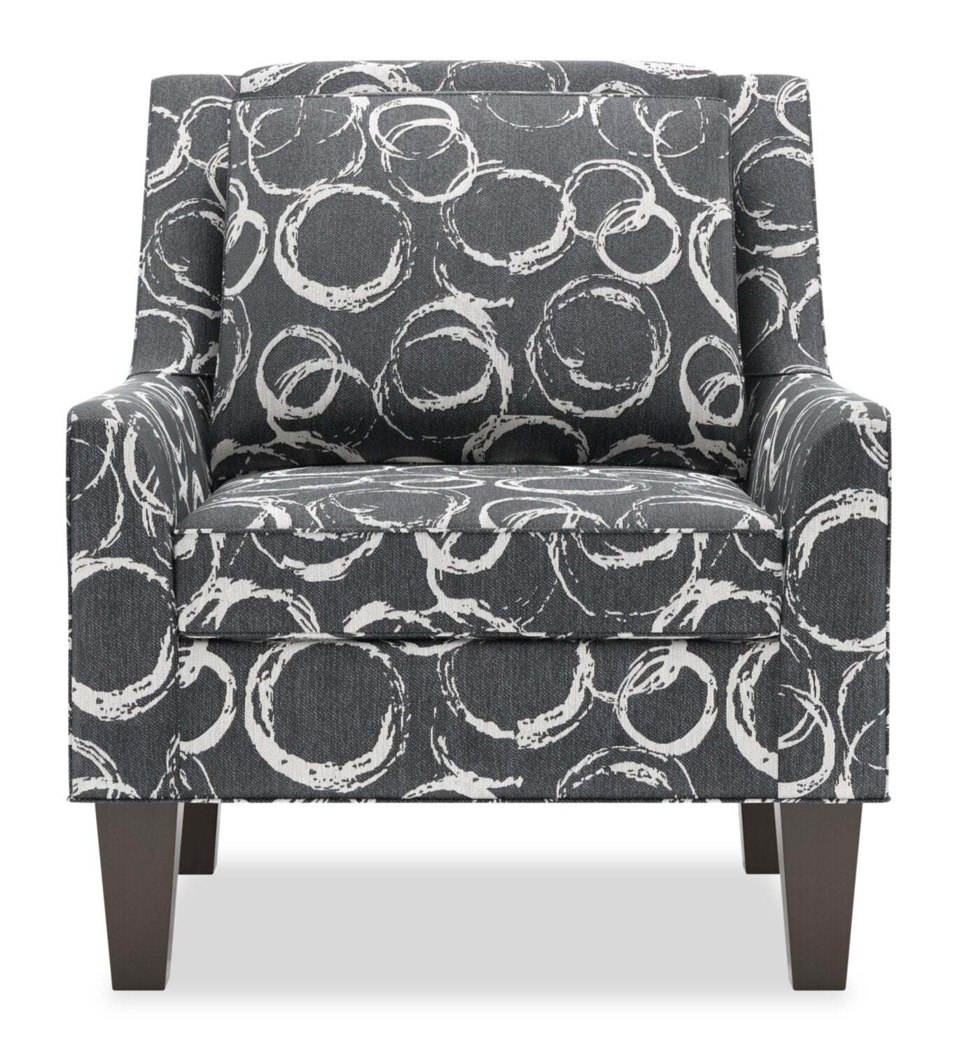 Fauteuil d’appoint club Sofa Lab personnalisable en tissu 29 po avec pattes en bois - Heather multicolore | Made in Canada Sofa Lab Customizable Club 29 Fabric Accent Chair with Wood Legs - Heather Multicolour | CLUB1163