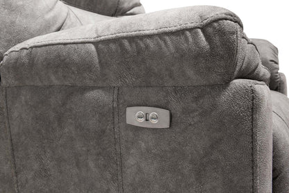 Fauteuil à inclinaison électrique Gybson de 38 po fabriqué au Canada en tissu - gris