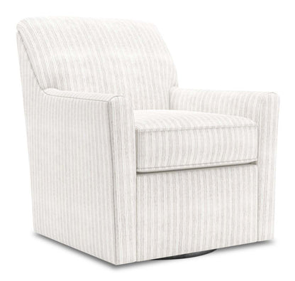 Fauteuil d'appoint pivotant personnalisable Sofa Lab de 31 po fabriqué au Canada en tissu - blanc Dolphin White | SWIV1160