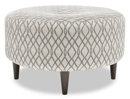 Pouf The Curve 31 en tissu, fabriqué au Canada par Sofa Lab (CURV1153) | Personnalisable