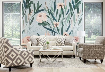 Fabriqué au Canada, canapé Kylie 78 de Cindy Crawford Home en tissu d'apparence lin avec pattes en bois - perle Zeus