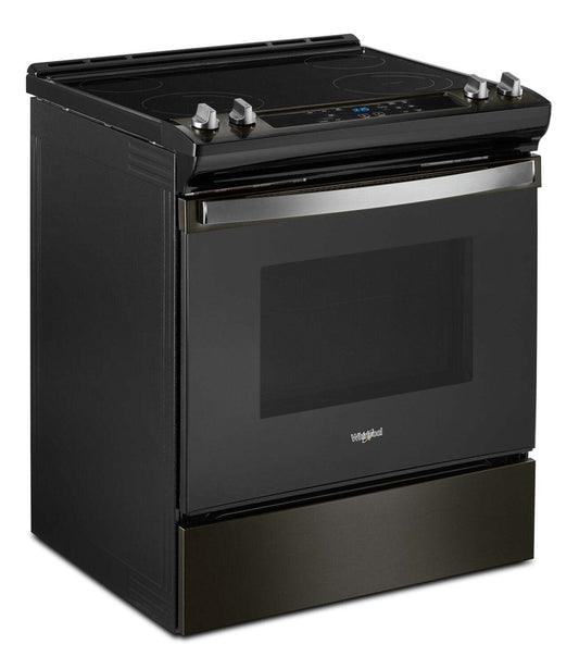 Cuisinière électrique Whirlpool de 4,8 pi³ avec nettoyage automatique - acier inoxydable noir - YWEE515S0LV