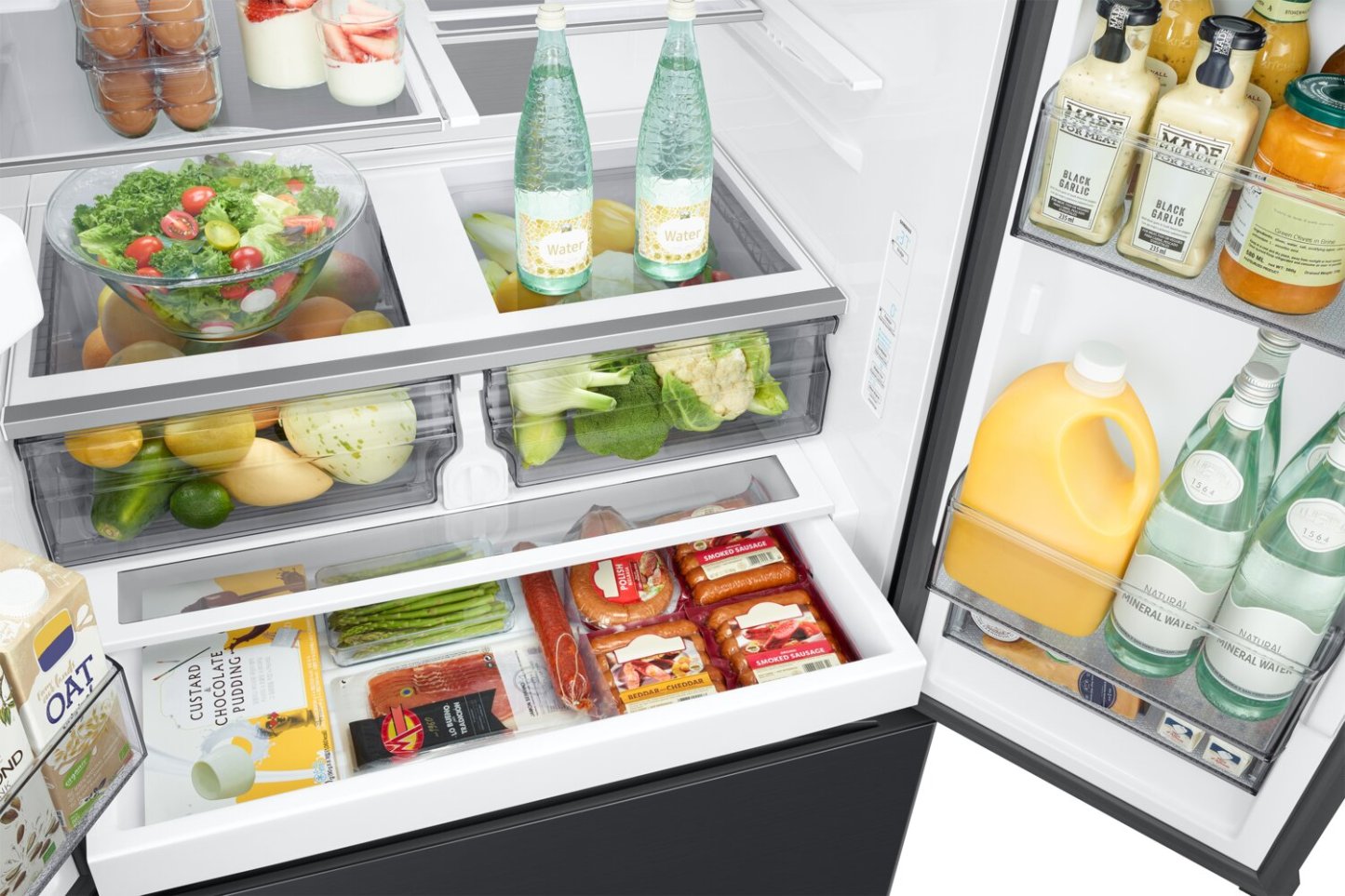 Réfrigérateur Samsung de 36 31 pi³ et de 31 pi³ pleine profondeur à portes françaises - acier noir mat - RF32CG5400MTAA | Réfrigérateur Samsung de 31 pi³ et de 36 po pleine profondeur à portes françaises - acier noir mat -…