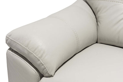 Canapé sectionnel de droite Addison 2 pièces fabriqué au Canada en tissu d'apparence cuir avec coussins de siège amovibles - beige