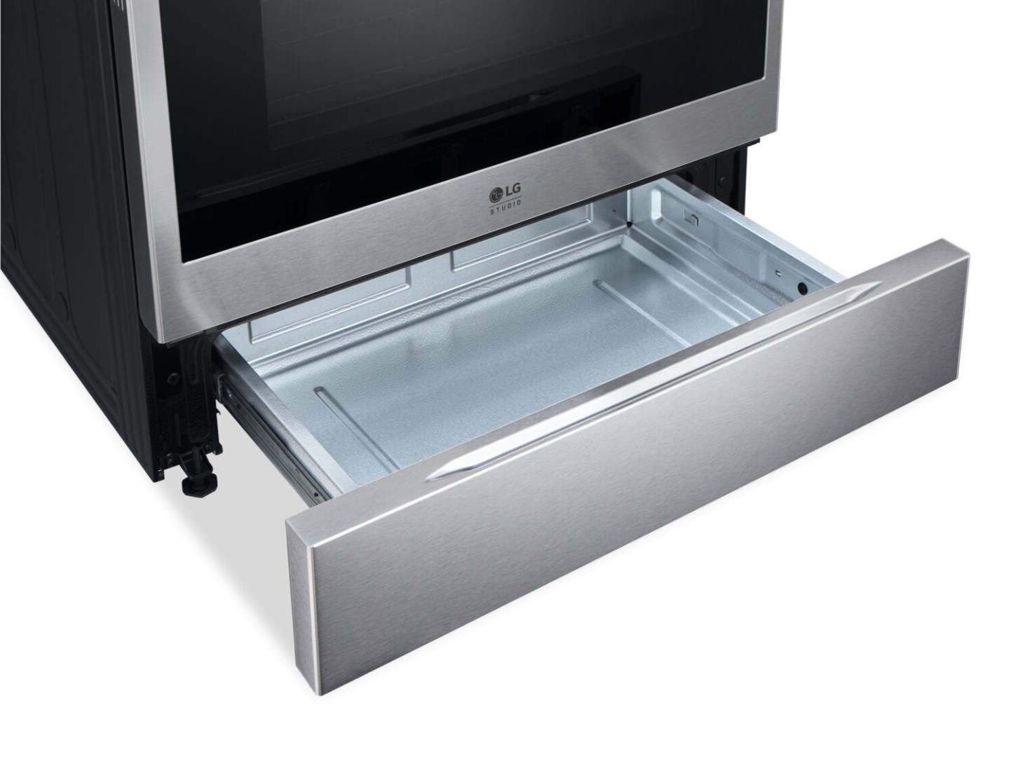 Cuisinière intelligente à gaz LG Studio de 6,3 pi³ avec hublot InstaViewMD et friture à air - acier inoxydable résistant aux traces - LSGS…