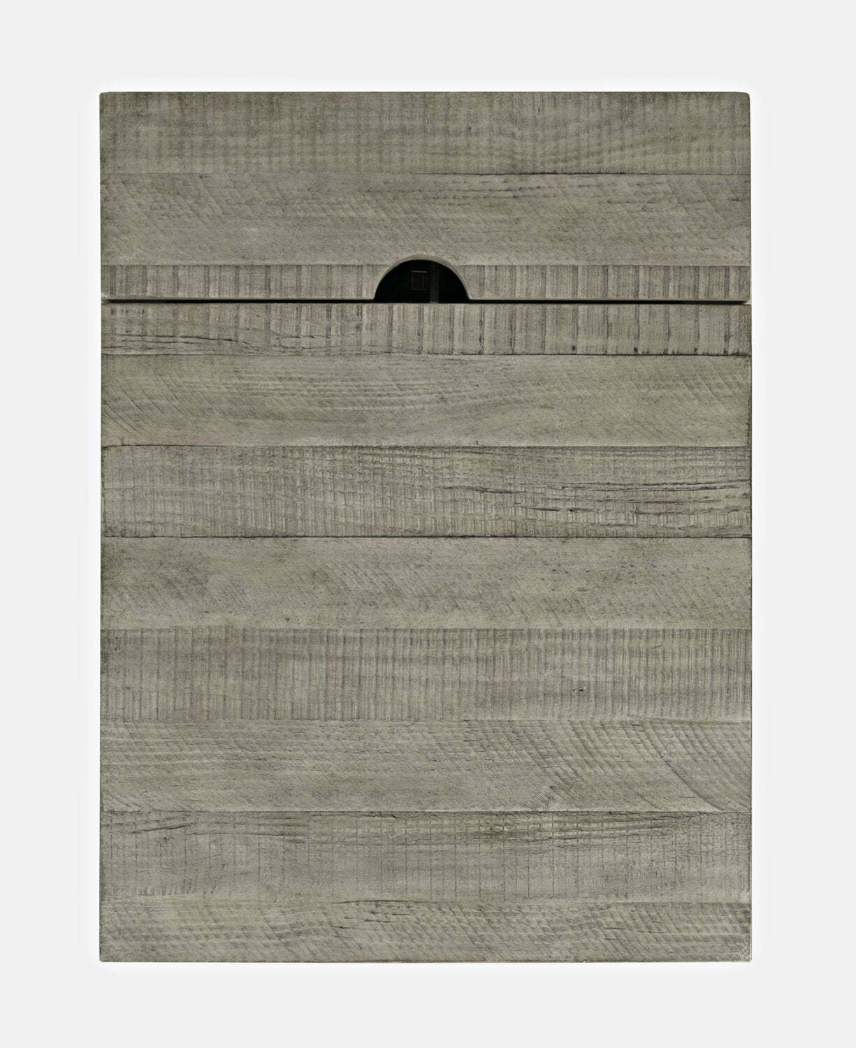 Colson 18 Rustic Chairside Table with Storage - Driftwood |Table de fauteuil rustique Colson de 18 po avec rangement - bois de grève