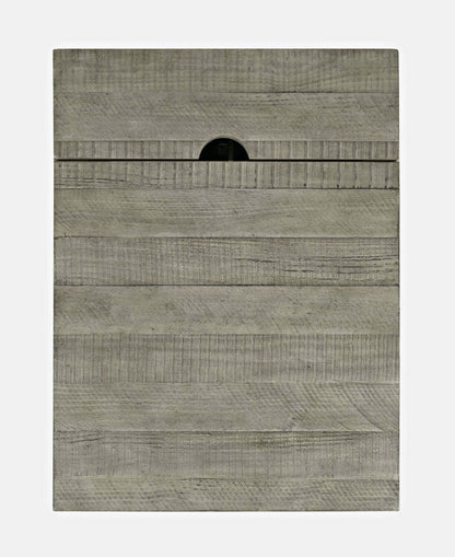 Colson 18 Rustic Chairside Table with Storage - Driftwood |Table de fauteuil rustique Colson de 18 po avec rangement - bois de grève