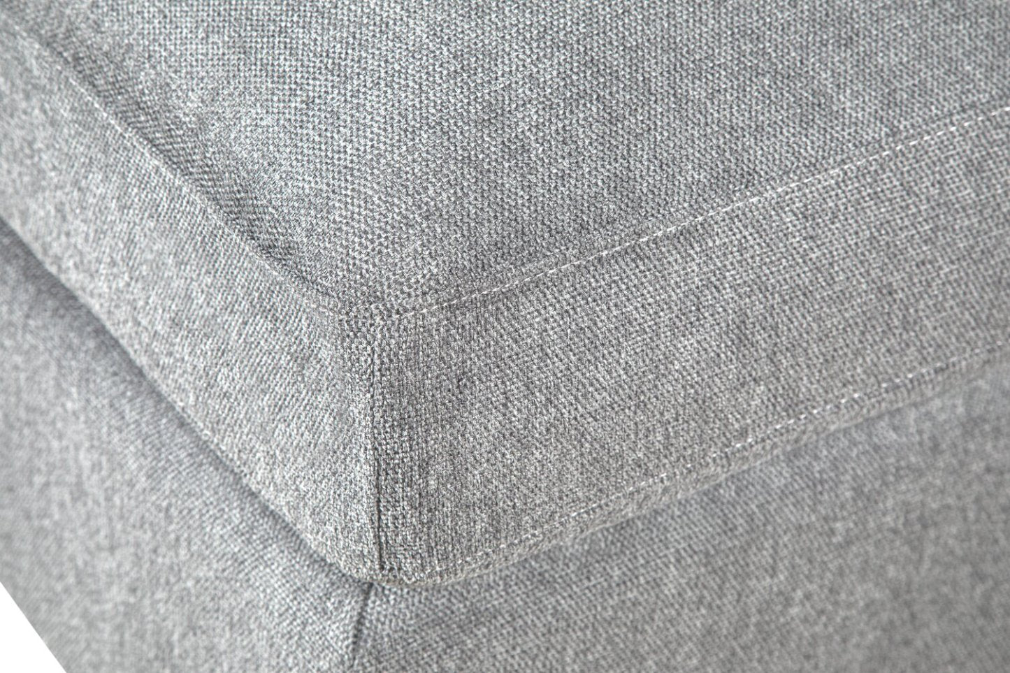 Sofa sectionnel modulaire Evolve de Scott Living 4 pièces en tissu d’apparence lin avec coussins en duvet et plumes - gris