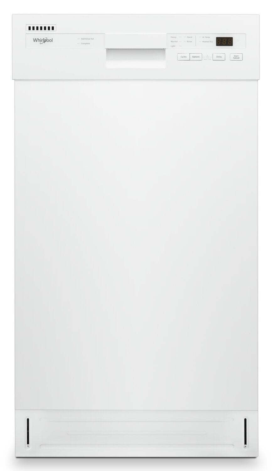 Lave-vaisselle encastré Whirlpool de 18 po et de 50 dBA avec commandes à l’avant - blanc - WDPS5118PW | Whirlpool 18 50 dBA Built-In Front-Control Dishwasher - White - WDPS5118P…