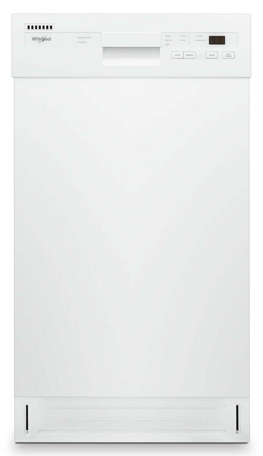 Lave-vaisselle encastré Whirlpool de 18 po et de 50 dBA avec commandes à l’avant - blanc - WDPS5118PW | Whirlpool 18 50 dBA Built-In Front-Control Dishwasher - White - WDPS5118P…