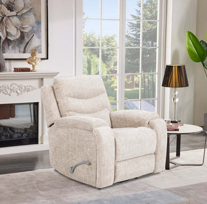 Fauteuil coulissant inclinable Hudson de 40 po en tissu chenille avec 2 porte-gobelets - taupe