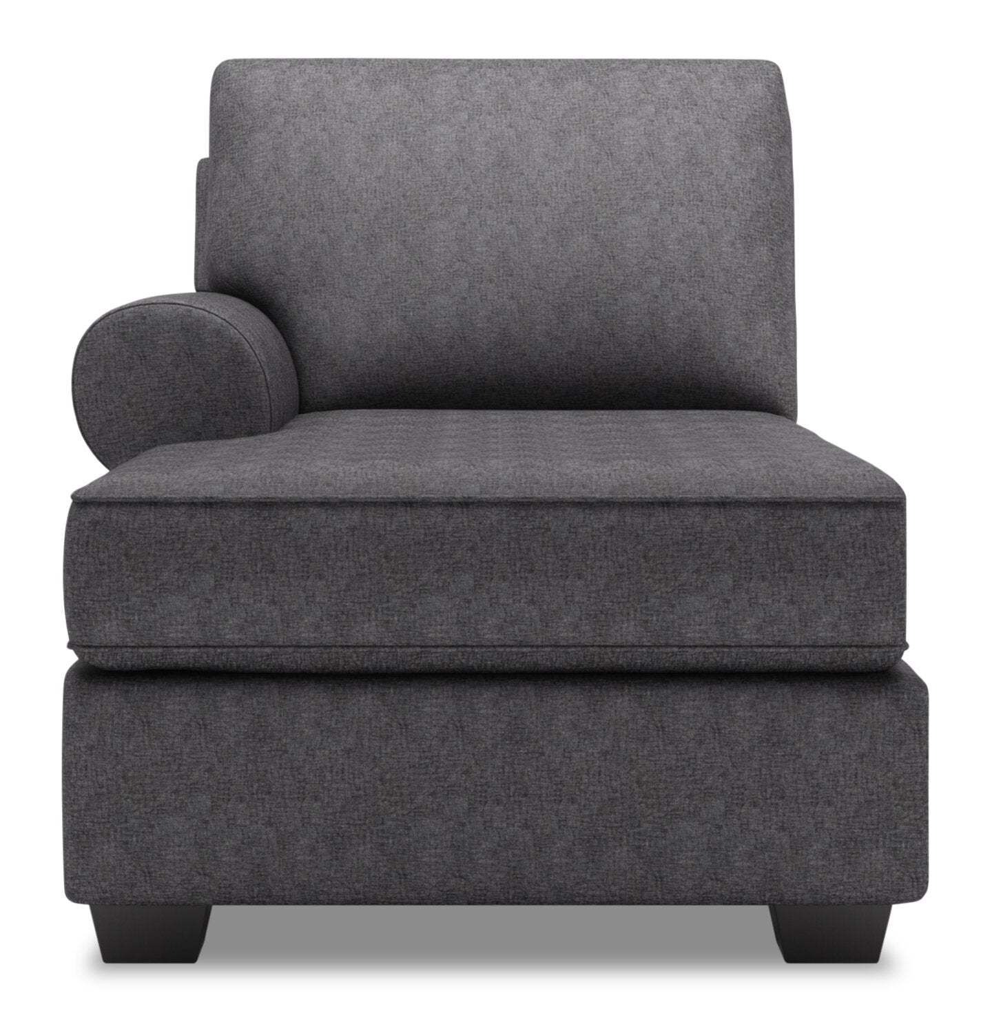 Canapé Lab Roll LAF Chaise - Charbon de luxe | Fauteuil long de droite Roll de la collection Sofa Lab - Charbon de luxe | RO242993