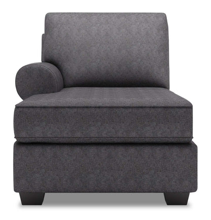 Canapé Lab Roll LAF Chaise - Charbon de luxe | Fauteuil long de droite Roll de la collection Sofa Lab - Charbon de luxe | RO242993