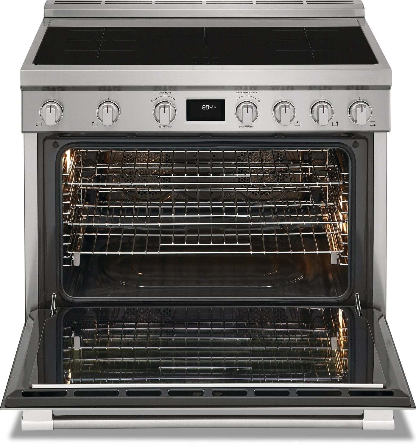 Cuisinière à induction Frigidaire Professional de 4,4 pi³ avec convection à 2 ventilateurs et surface facile à nettoyer…