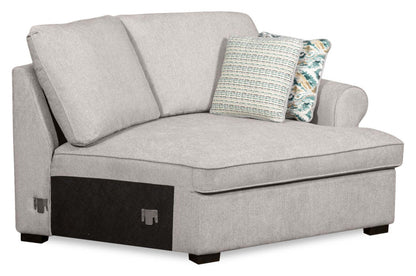 Scott Living Haven 2-Piece Right-Facing Chenille Fabric Cuddler Sectional - Grey | Canapé sectionnel enveloppant de droite Haven de Scott Living 2 pièces en tissu de chenille - gris