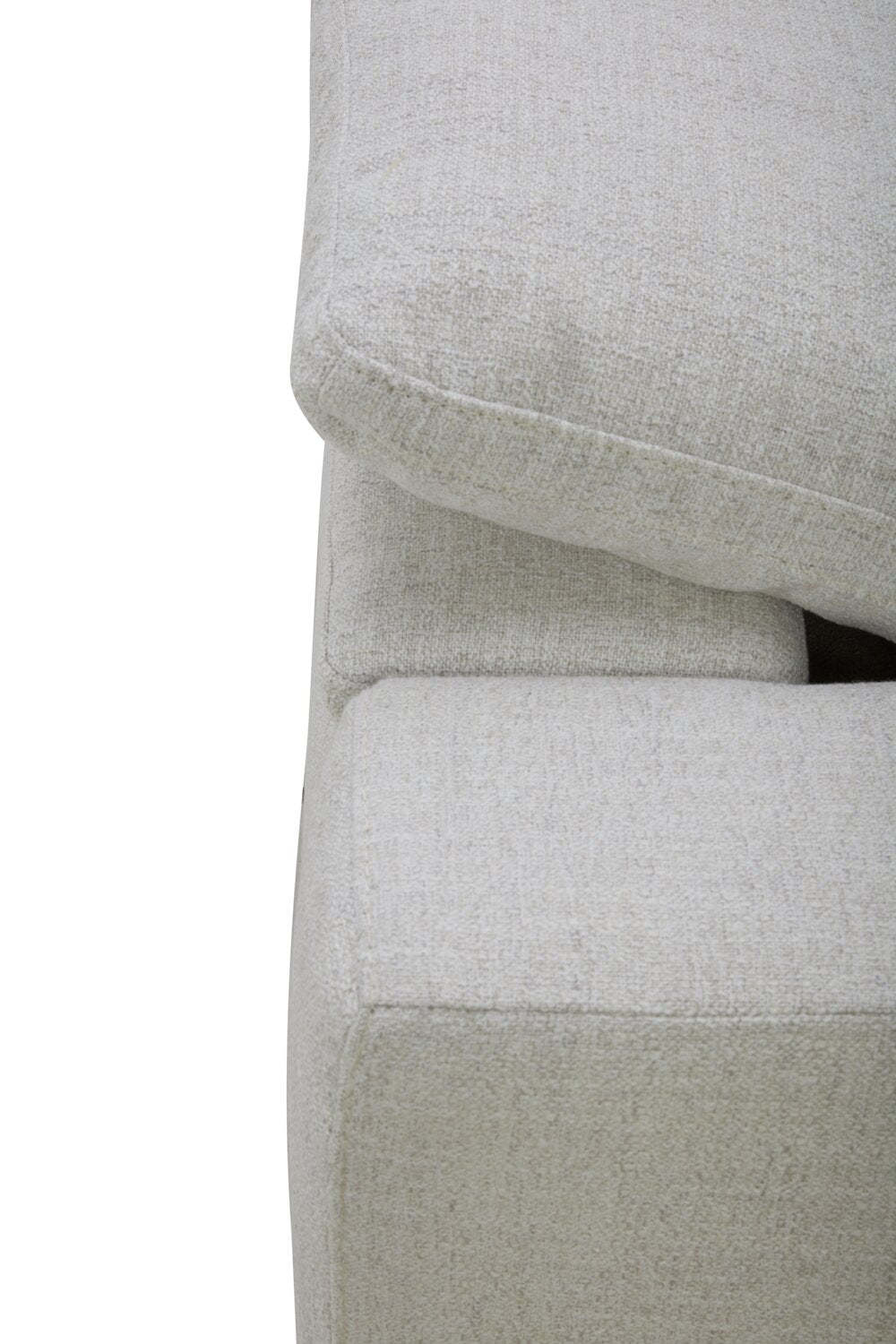 Sofa sectionnel à inclinaison électrique modulaire Sky 6 pièces en tissu avec console et coussins en duvet et plumes - blé Nathan