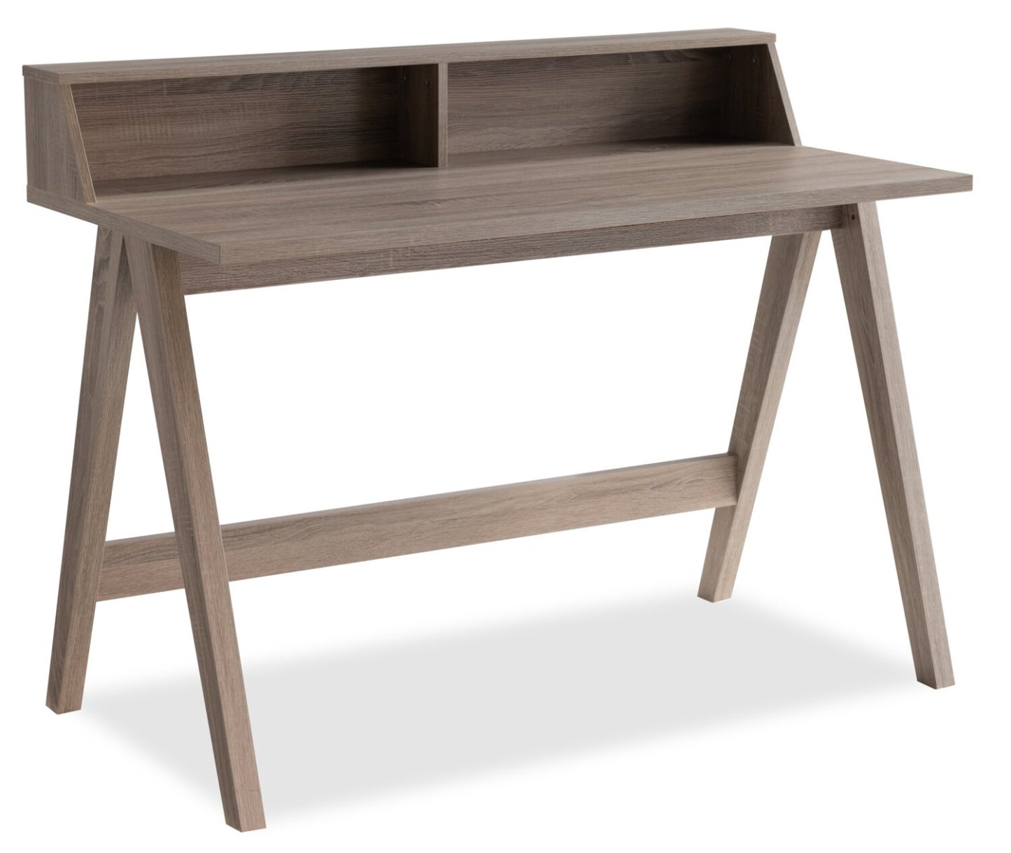 Bureau d'ordinateur Igor 47.25 avec 2 compartiments - Taupe|Bureau d'ordinateur Igor de 47,25 po avec 2 compartiments ouverts - taupe