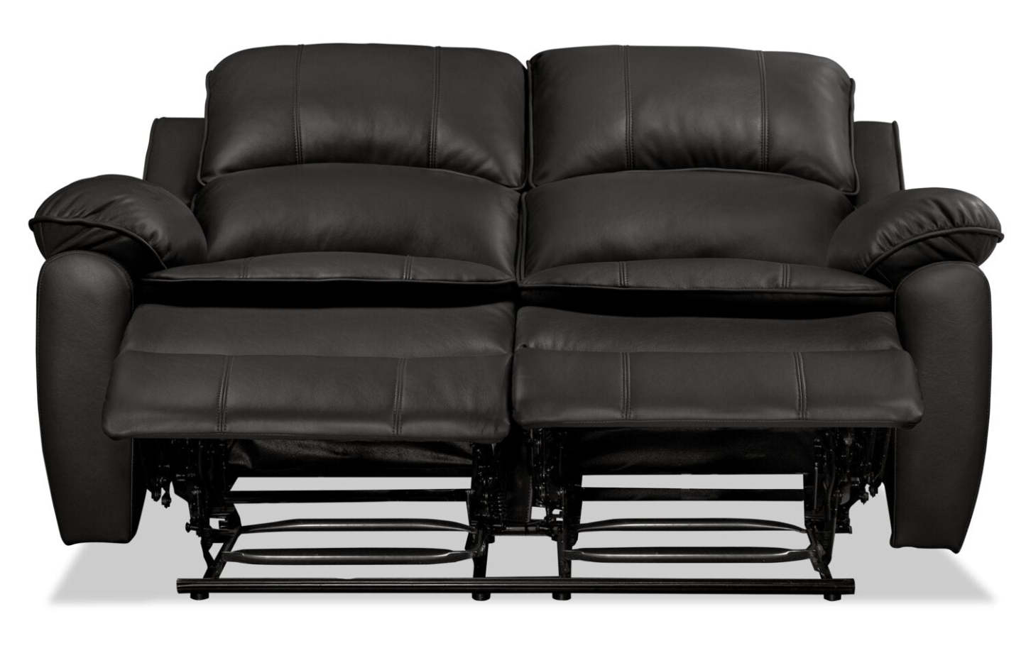 Causeuse inclinable Chandler de 60 po en tissu d'apparence cuir - gris