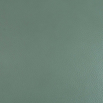 Chateau d'Ax Vita 31 Ottoman 100 % cuir véritable avec coutures à motif losange et pieds en bois – Vert écume de mer | Pouf Vita de Château d'Ax de 31 po en cuir 100 % véritable avec coutures à motif de diamant et pattes en bois - vert écume de mer