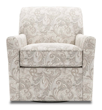 Fauteuil d'appoint pivotant personnalisable Sofa Lab de 31 po fabriqué au Canada en tissu - Dove multicolore | SWIV1825