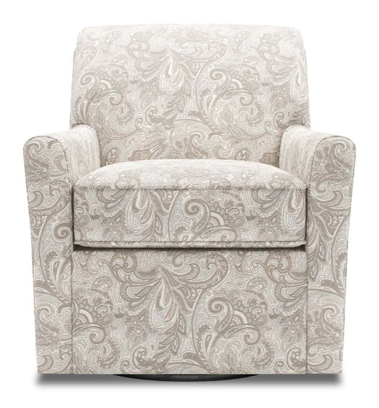 Fauteuil d'appoint pivotant personnalisable Sofa Lab de 31 po fabriqué au Canada en tissu - Dove multicolore | SWIV1825