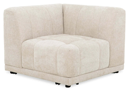 Kort &amp; Co. Oaklyn Modular 38.5 Chaise d'angle en tissu avec coussin de siège capitonné – Beige | Fauteuil en coin modulaire Oaklyn Kort &amp; Co. de 38,5 po en tissu avec coussin de siège capitonné - beige