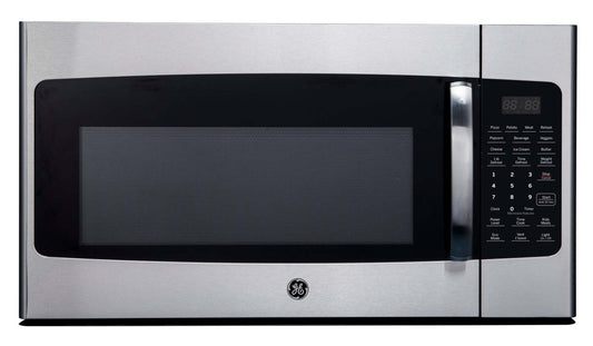 GE 1.6 Cu. Ft. Over-the-Range Microwave with Programmable Defrost and 300 CFM - Stainless - JVM2165S… | Four à micro-ondes à hotte intégrée GE de 1,6 pi³ avec décongélation programmable et 300 pi³/min - a…