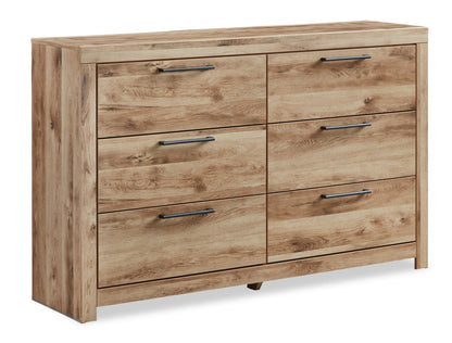 Commode à 6 tiroirs pour chambre à coucher Derekson, 58,7 L x 36,4 H - Naturel | Commode Derekson de 58,7 po (L) x 36,4 po (H) à 6 tiroirs pour la chambre à coucher - naturelle