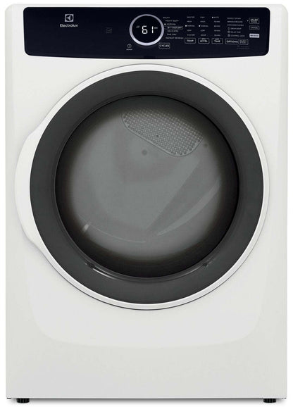 Sécheuse électrique Electrolux de 8 pi³ avec vapeur - blanche - superposable - ELFE743CAW | Electrolux 8 Cu. Ft. Electric Dryer with Steam - White - Stackable - ELFE743CAW