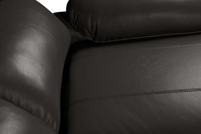 Causeuse inclinable Chandler de 60 po en tissu d'apparence cuir - gris