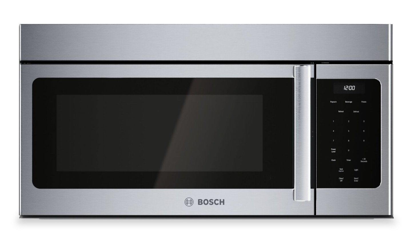 Bosch 300 Series 1,6 pi³ Quatre à micro-ondes à hotte intégrée de 300 CFM - Acier inoxydable - HMV3054C | Quatre à micro-ondes à hotte intégrée Bosch de série 300 de 1,6 pi³ et de 300 pi³/min - HMV3054C | HMV3054S