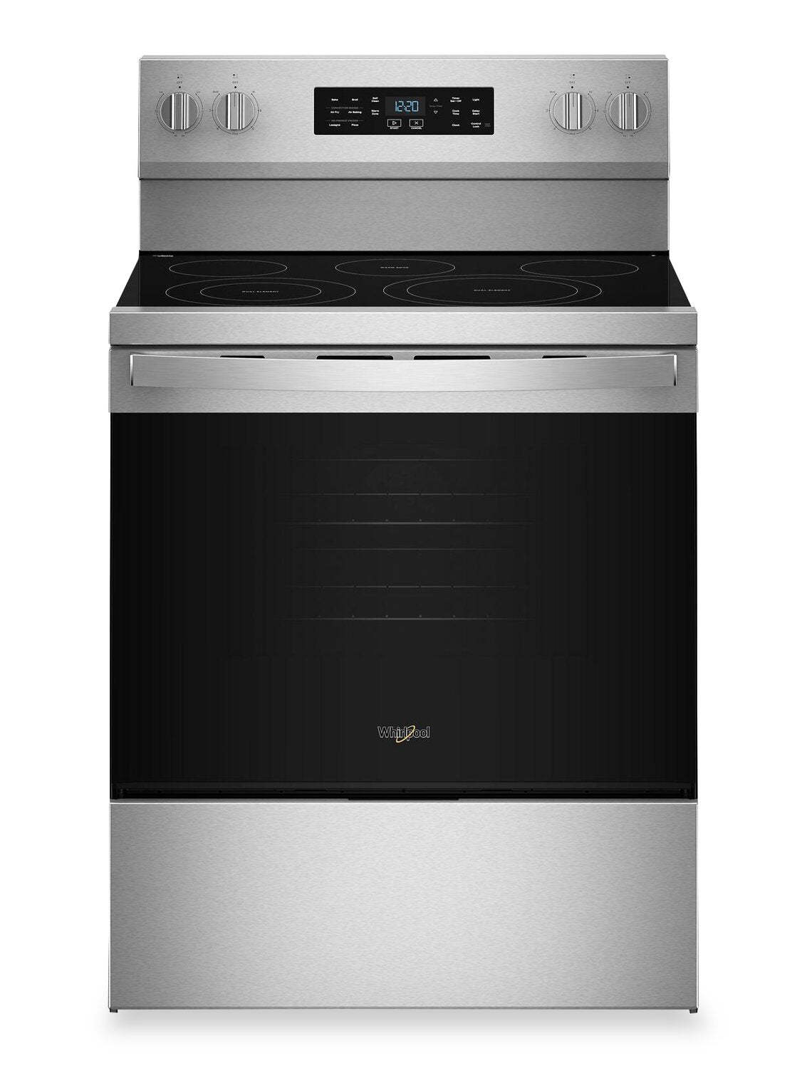 Cuisinière électrique Whirlpool de 5,3 pi3 avec cuisson à air – acier inoxydable résistant aux traces de doigts - YWFES5730SZ