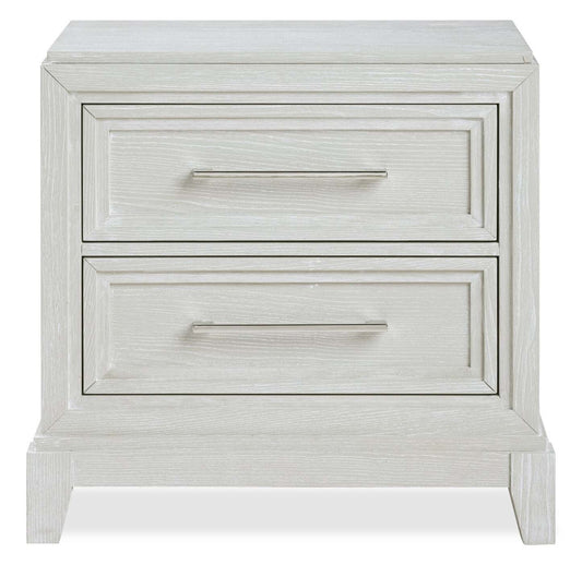 Table de nuit à 2 tiroirs Vida, 27 L x 28 H - Sable | Table de nuit Vida de 27 po (L) x 28 po (H) à 2 tiroirs - sable