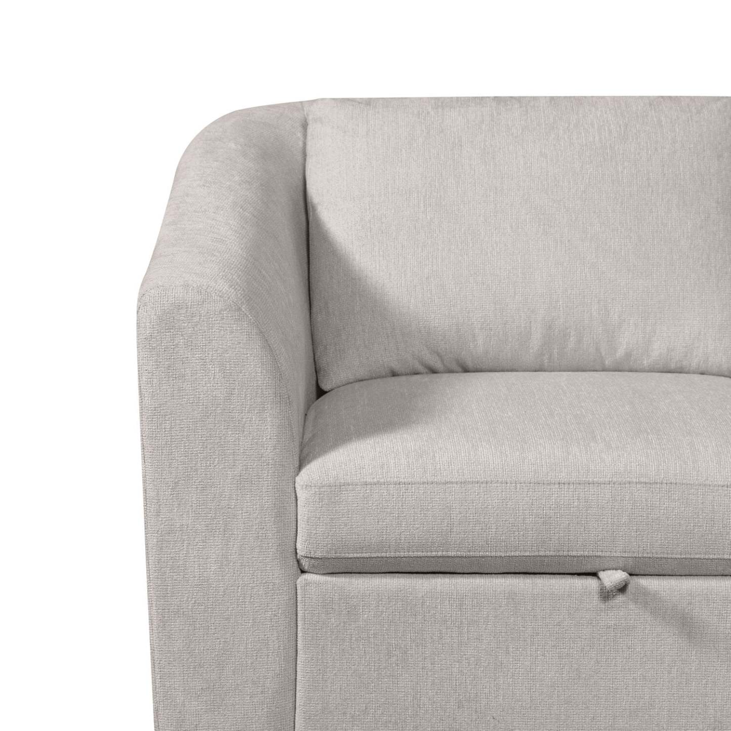 Canapé-lit sectionnel Envy 2 pièces orienté vers la gauche en tissu chenille - Gris brouillard | Canapé-lit sectionnel gauche Envy 2 pièces en tissu de chenille - gris brouillard