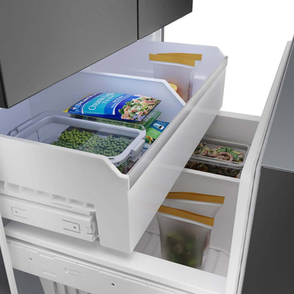 Bosch Série 500 36 26 Cu. Fort. Réfrigérateur à portes françaises - Acier inoxydable noir - B36FD52SNB | Réfrigérateur Bosch Série 500 de 36 po et de 26 pi3 à portes françaises - acier inoxydable noir - B36FD52SNB | B36FD52B