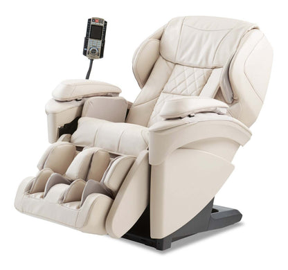 Fauteuil inclinable de massage Panasonic Real Pro ULTRA Prestige™ 35,4 en cuir synthétique de haute qualité - beige | Panasonic Real Pro ULTRA Prestige™ 35,4 fauteuil de massage en cuir synthétique de qualité supérieure - beige